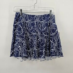Gottex Studio Navy Drop Polka Dot Tennis Skort Skirt XGT-M5006S Womens L NWT